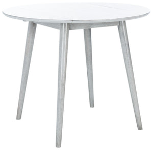 Safavieh Lovell Space-Saving Folding Round Dining Table – Stylish Design For Small Spaces And Versatile Use Light Grey DTB1401B