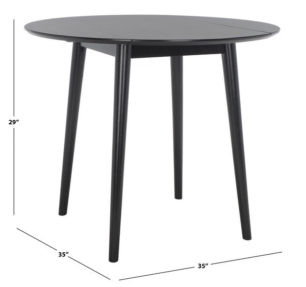 Lovell Folding Round Dining Table - Elegant Space-Saving Design Perfect for Modern Kitchens & Dining Rooms