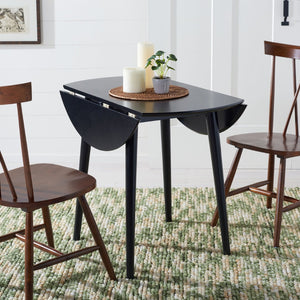 Safavieh Lovell Space-Saving Folding Round Dining Table – Stylish Design For Small Spaces And Versatile Use Black DTB1401C