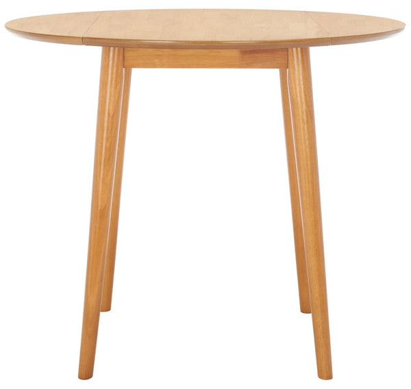 Safavieh Lovell Space-Saving Folding Round Dining Table – Stylish Design For Small Spaces And Versatile Use Light Oak DTB1401D