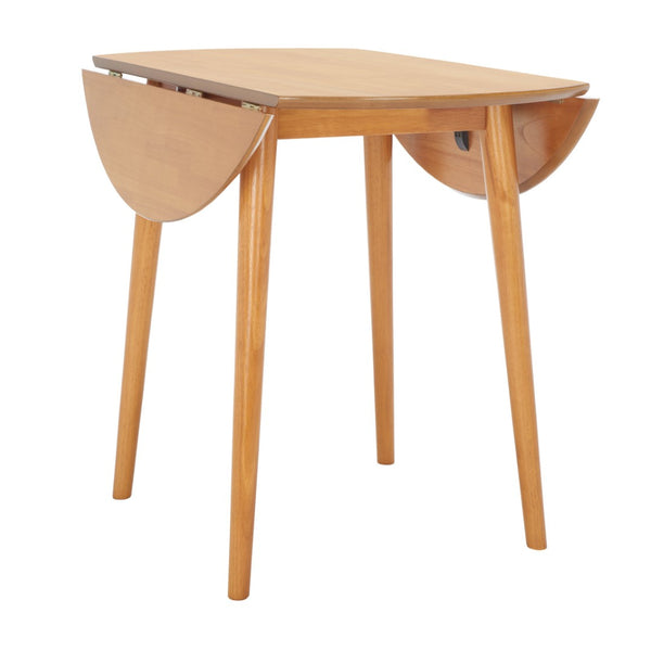 Safavieh Lovell Space-Saving Folding Round Dining Table – Stylish Design For Small Spaces And Versatile Use Light Oak DTB1401D