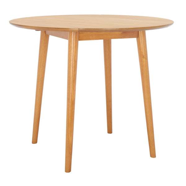 Safavieh Lovell Space-Saving Folding Round Dining Table – Stylish Design For Small Spaces And Versatile Use Light Oak DTB1401D