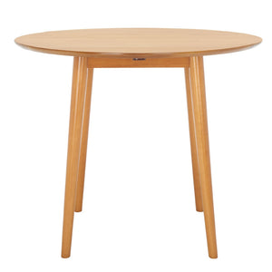 Safavieh Lovell Space-Saving Folding Round Dining Table – Stylish Design For Small Spaces And Versatile Use Light Oak DTB1401D