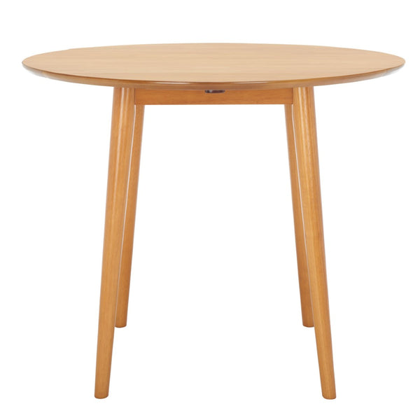 Safavieh Lovell Space-Saving Folding Round Dining Table – Stylish Design For Small Spaces And Versatile Use Light Oak DTB1401D