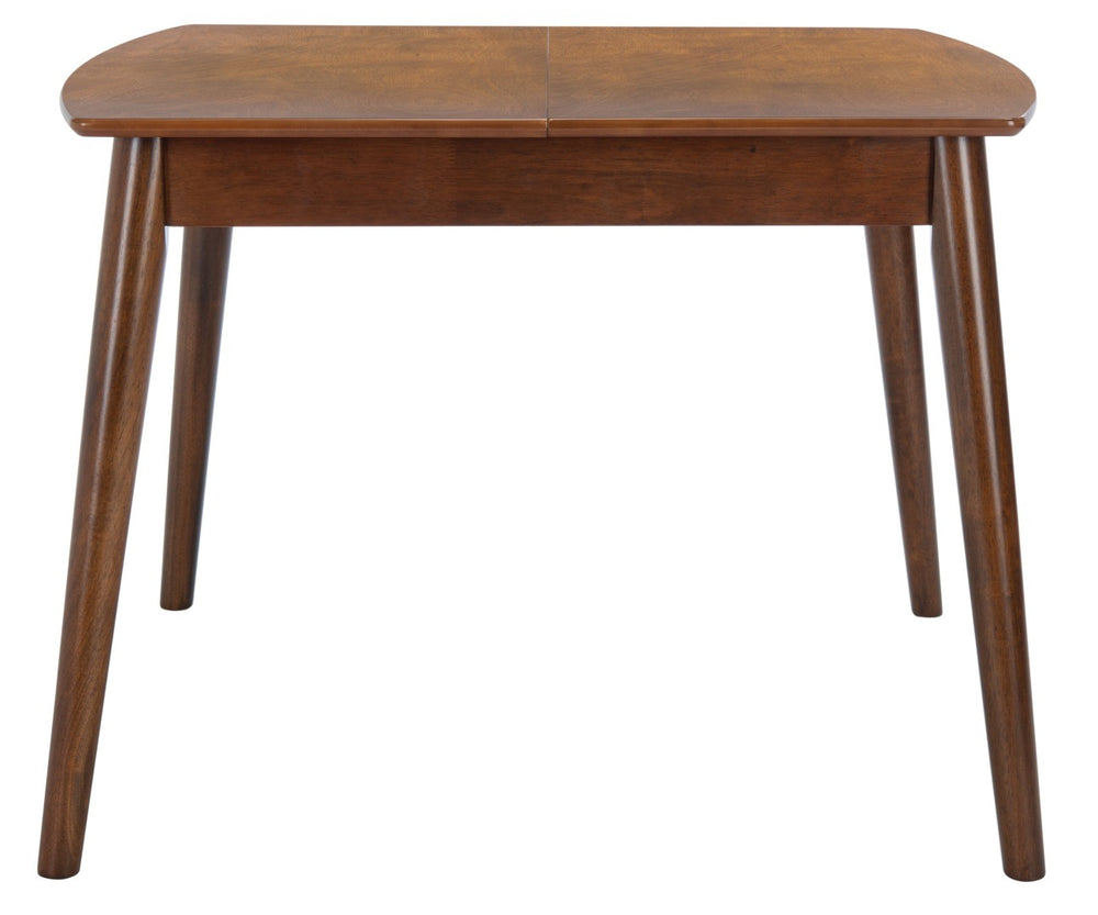 Safavieh Varda Manual Extension Dining Table - Mid-Century Style With Walnut Finish For Modern Dining Spaces DTB1402A
