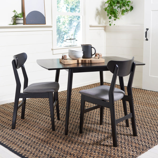 Safavieh Kaylee Extension Dining Table - Stylish Mid-Century Design With Expandable Drop Leaves For Versatile Dining Matte Black DTB1403A