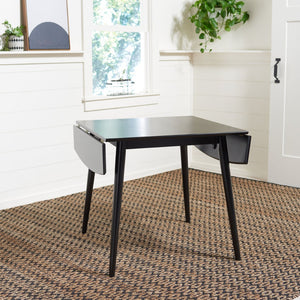 Safavieh Kaylee Extension Dining Table - Stylish Mid-Century Design With Expandable Drop Leaves For Versatile Dining Matte Black DTB1403A