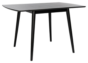 Safavieh Kaylee Extension Dining Table - Stylish Mid-Century Design With Expandable Drop Leaves For Versatile Dining Matte Black DTB1403A