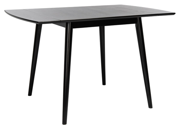 Safavieh Kaylee Extension Dining Table - Stylish Mid-Century Design With Expandable Drop Leaves For Versatile Dining Matte Black DTB1403A