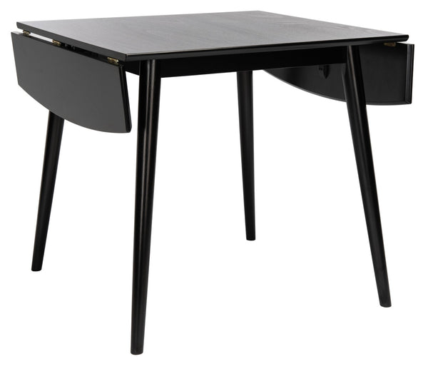 Safavieh Kaylee Extension Dining Table - Stylish Mid-Century Design With Expandable Drop Leaves For Versatile Dining Matte Black DTB1403A