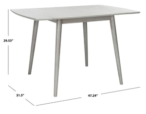 Safavieh Kaylee Extension Dining Table - Stylish Mid-Century Design With Expandable Drop Leaves For Versatile Dining Dark Grey DTB1403B
