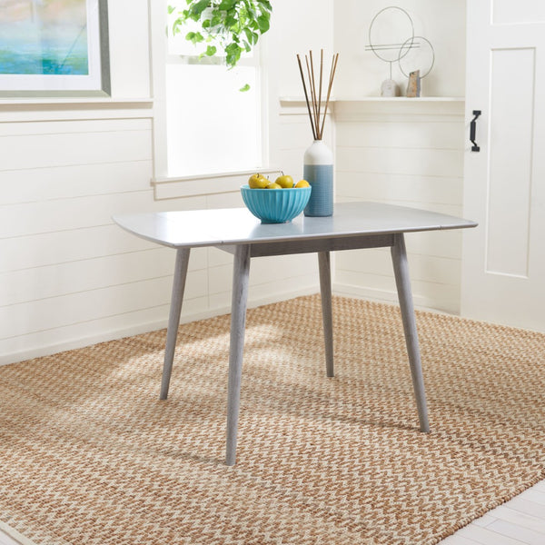 Safavieh Kaylee Extension Dining Table - Stylish Mid-Century Design With Expandable Drop Leaves For Versatile Dining Dark Grey DTB1403B