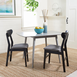 Safavieh Kaylee Extension Dining Table - Stylish Mid-Century Design With Expandable Drop Leaves For Versatile Dining Dark Grey DTB1403B