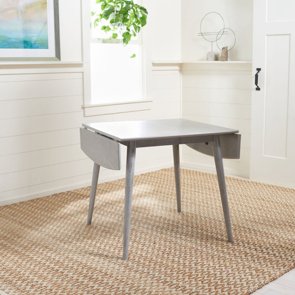 Safavieh Kaylee Extension Dining Table - Stylish Mid-Century Design With Expandable Drop Leaves For Versatile Dining Dark Grey DTB1403B