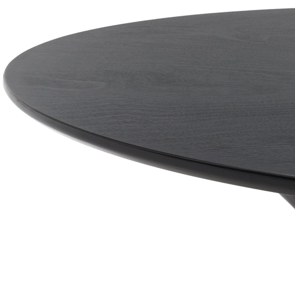 Safavieh Nicolai Round Dining Table - Modern Pedestal Design, Durable Build, And Stylish Centerpiece For Dining Spaces Matte Black DTB1405A
