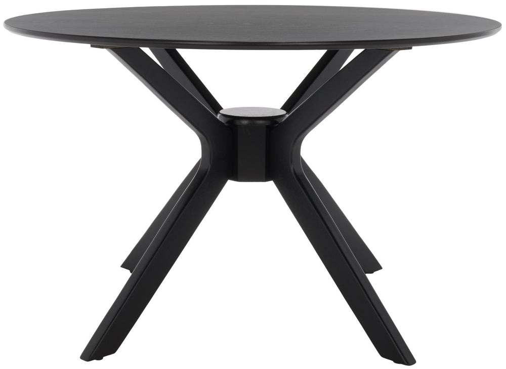 Safavieh Nicolai Round Dining Table - Modern Pedestal Design, Durable Build, And Stylish Centerpiece For Dining Spaces Matte Black DTB1405A