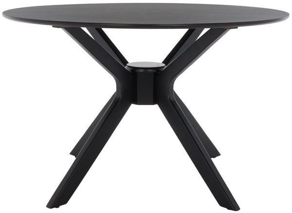 Safavieh Nicolai Round Dining Table - Modern Pedestal Design, Durable Build, And Stylish Centerpiece For Dining Spaces Matte Black DTB1405A