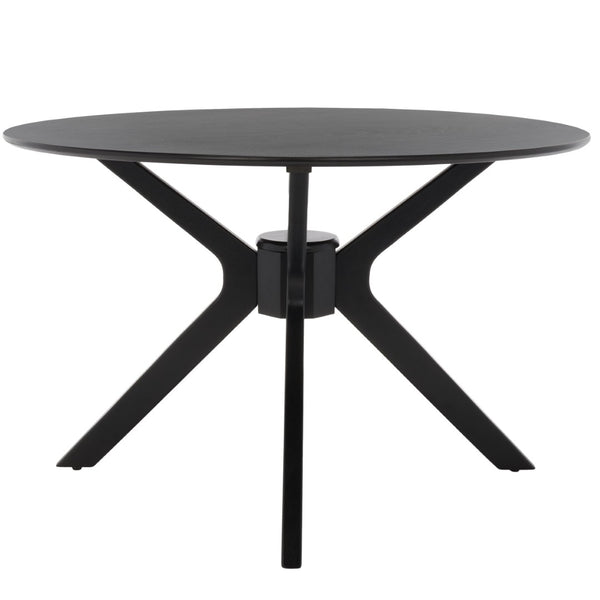 Safavieh Nicolai Round Dining Table - Modern Pedestal Design, Durable Build, And Stylish Centerpiece For Dining Spaces Matte Black DTB1405A