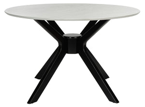 Safavieh Nicolai Round Dining Table - Modern Pedestal Design, Durable Build, And Stylish Centerpiece For Dining Spaces Dark Grey / Matte Black DTB1405B