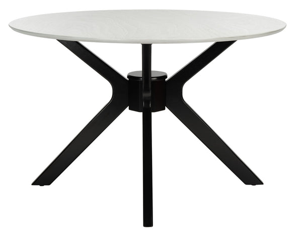 Safavieh Nicolai Round Dining Table - Modern Pedestal Design, Durable Build, And Stylish Centerpiece For Dining Spaces Dark Grey / Matte Black DTB1405B