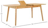 Safavieh Kay Extension Dining Table Natural  Wood DTB1406A