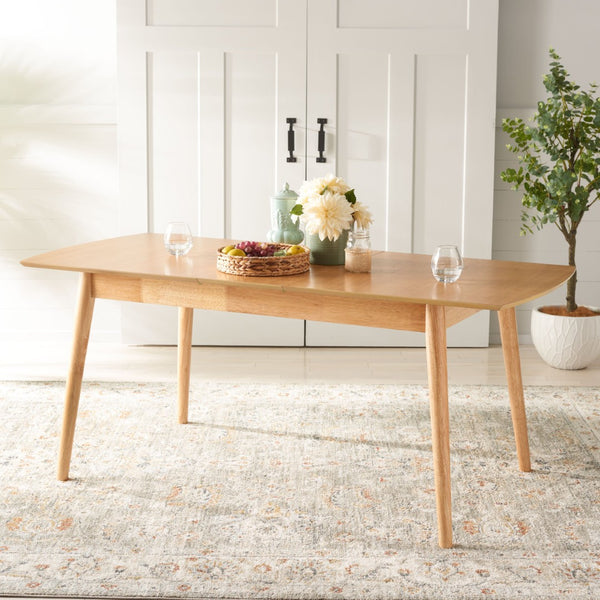 Safavieh Kay Extension Dining Table - Versatile Centerpiece With Classic Design For Stylish Gatherings Natural DTB1406A