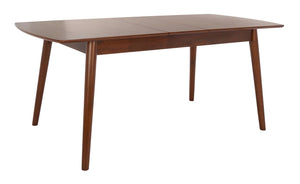 Safavieh Kay Extension Dining Table - Versatile Centerpiece With Classic Design For Stylish Gatherings Walnut DTB1406B