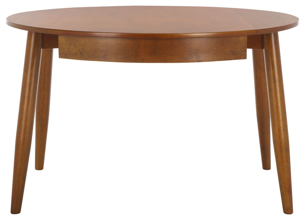 Safavieh Malakai Folding Round Dining Table - Versatile Space-Saving Design For Modern Homes And Gatherings Walnut DTB1407A