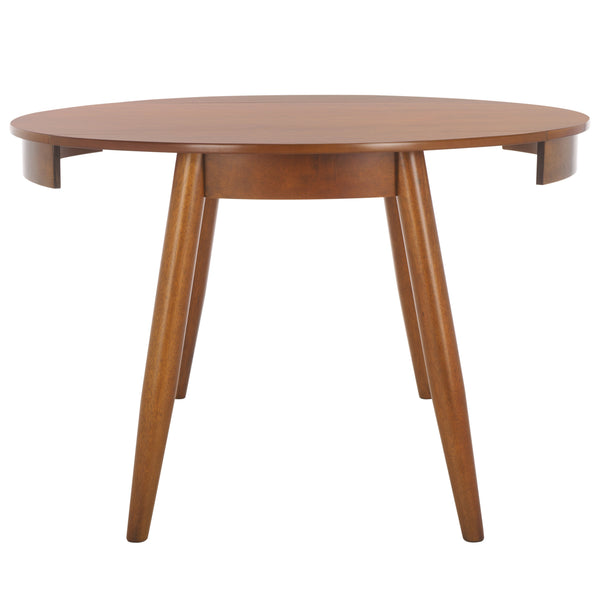 Safavieh Malakai Folding Round Dining Table - Stylish, Compact Design For Modern Interiors And Versatile Use Walnut Wood And Metal Dtb1407a