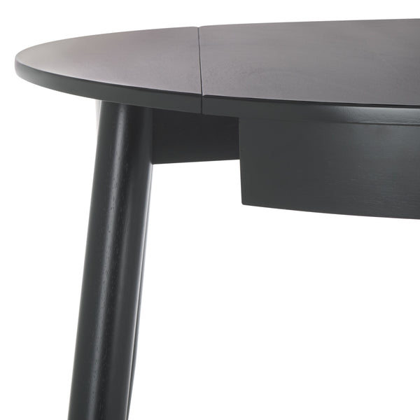 Safavieh Malakai Folding Round Dining Table - Stylish, Compact Design For Modern Interiors And Versatile Use Black Wood And Metal Dtb1407b