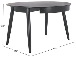 Safavieh Malakai Folding Round Dining Table - Stylish, Compact Design For Modern Interiors And Versatile Use Black Wood And Metal Dtb1407b