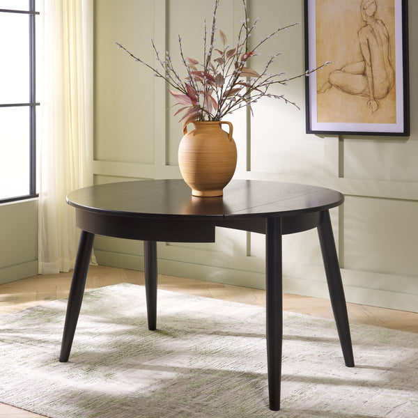 Safavieh Malakai Folding Round Dining Table - Stylish, Compact Design For Modern Interiors And Versatile Use Black Wood And Metal Dtb1407b