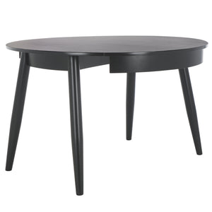 Safavieh Malakai Folding Round Dining Table - Stylish, Compact Design For Modern Interiors And Versatile Use Black Wood And Metal Dtb1407b