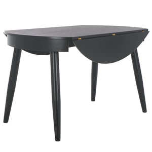 Safavieh Malakai Folding Round Dining Table - Stylish, Compact Design For Modern Interiors And Versatile Use Black Wood And Metal Dtb1407b