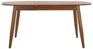 Safavieh Arran Extension Dining Table - Stylish Wood And Metal Design For Modern Dining Spaces And Gatherings Walnut Wood And Metal Dtb1408a
