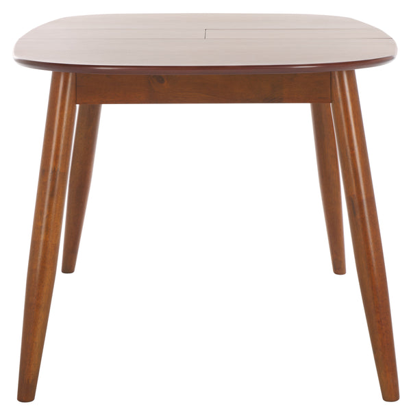 Safavieh Arran Extension Dining Table - Stylish Wood And Metal Design For Modern Dining Spaces And Gatherings Walnut Wood And Metal Dtb1408a