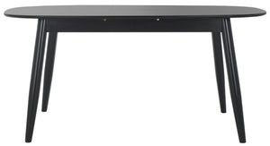 Safavieh Arran Extension Dining Table - Stylish Wood And Metal Design For Modern Dining Spaces And Gatherings Black Wood And Metal Dtb1408b