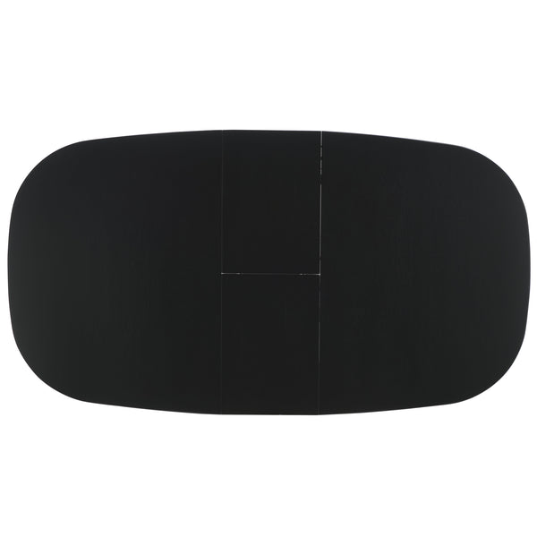 Safavieh Arran Extension Dining Table - Stylish Wood And Metal Design For Modern Dining Spaces And Gatherings Black Wood And Metal Dtb1408b