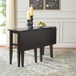 Safavieh Clive Space Saving Folding Dining Table Matte Wood Modern Minimalist Kitchen Black DTB1410A