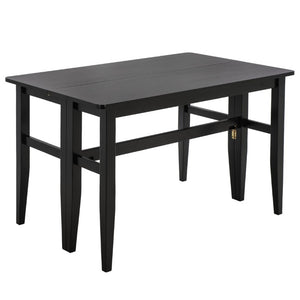 Safavieh Clive Space Saving Folding Dining Table Matte Wood Modern Minimalist Kitchen Black DTB1410A