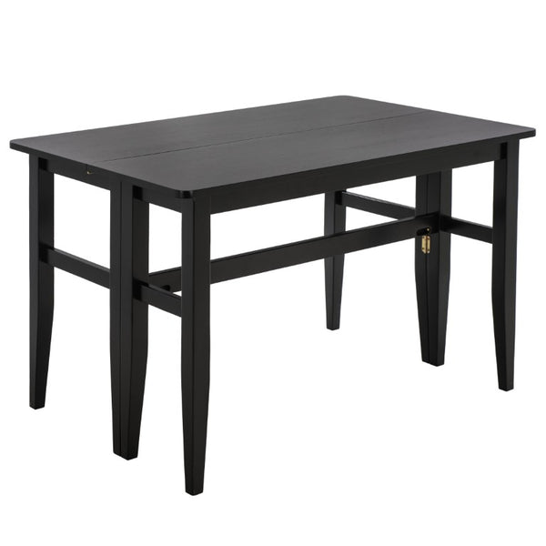 Safavieh Clive Space Saving Folding Dining Table Matte Wood Modern Minimalist Kitchen Black DTB1410A