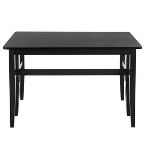 Safavieh Clive Space Saving Folding Dining Table Matte Wood Modern Minimalist Kitchen Black DTB1410A