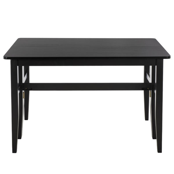 Safavieh Clive Space Saving Folding Dining Table Matte Wood Modern Minimalist Kitchen Black DTB1410A