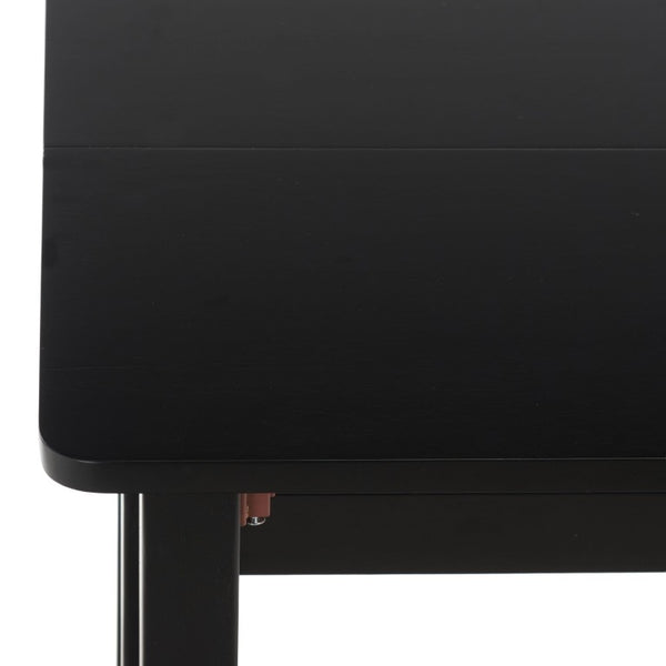 Safavieh Clive Space Saving Folding Dining Table Matte Wood Modern Minimalist Kitchen Black DTB1410A