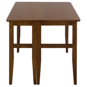 Safavieh Clive Space Saving Folding Dining Table Matte Wood Modern Minimalist Kitchen Walnut DTB1410B