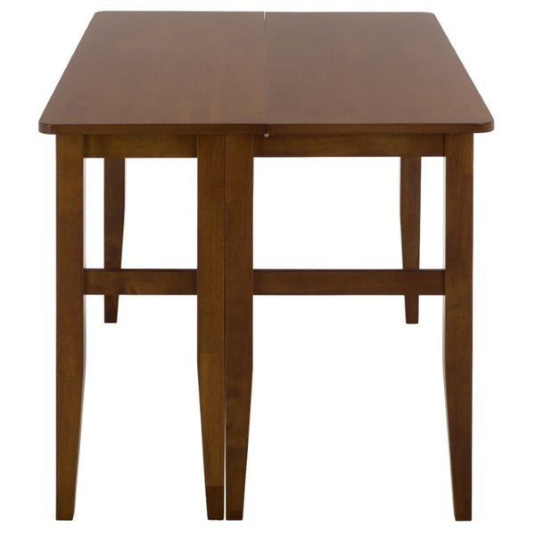 Safavieh Clive Space Saving Folding Dining Table Matte Wood Modern Minimalist Kitchen Walnut DTB1410B