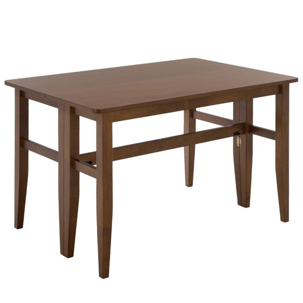 Safavieh Clive Space Saving Folding Dining Table Matte Wood Modern Minimalist Kitchen Walnut DTB1410B