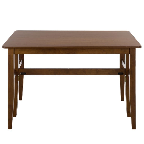 Safavieh Clive Space Saving Folding Dining Table Matte Wood Modern Minimalist Kitchen Walnut DTB1410B