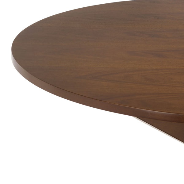 Safavieh Vanston Solid Wood Square Dining Table with Natural Walnut Grain for Modern Spaces DTB1411A-2BX