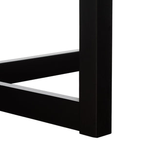 Safavieh Roz Folding Round Wood Dining Table Matte Black Finish for Compact Modern Spaces DTB1412A